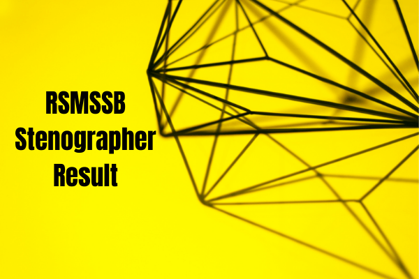 RSMSSB Stenographer Result