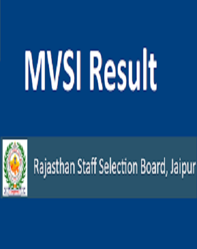 RSMSSB MVSI Result 2022